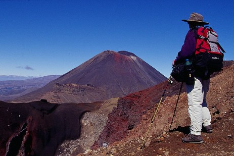 Mount Ngarahoe im Tongariro Nationalpark in Neuseeland